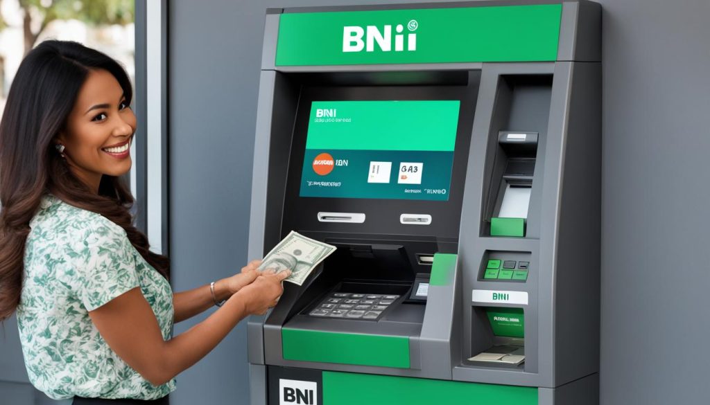 cara setor tunai di ATM Bank BNI
